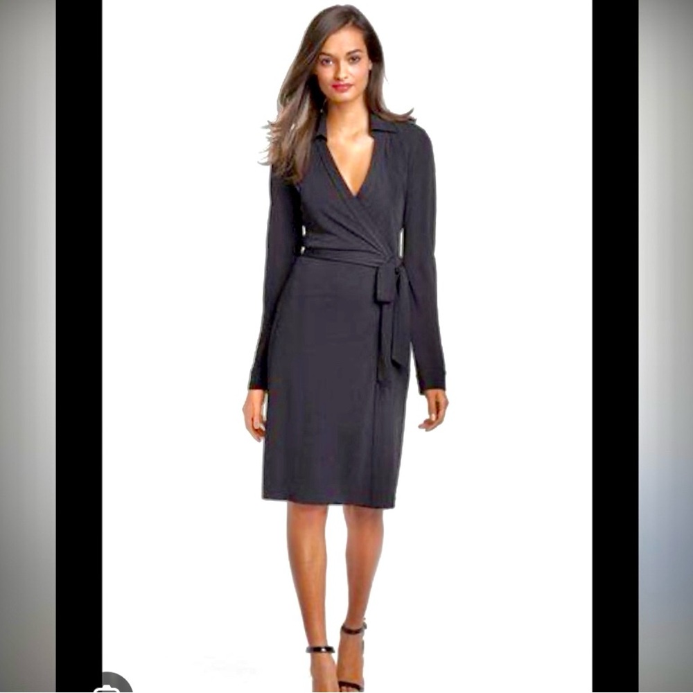 Jeanne Wrap Dress in Black, size 2 - Picture 2 of 16